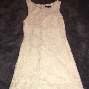 C. Luce beige crochet dress (off white)